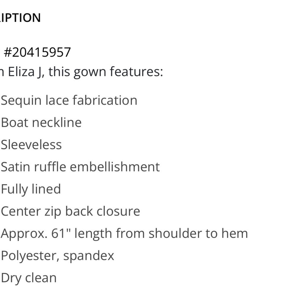 Eliza J. Sequins lace boatneck sleeveless ruffle front slit gown - Picture 5 of 12